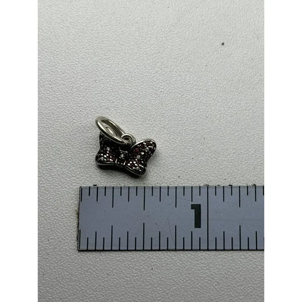 Pandora Disney Minnie's Sparking Bow Red Sterling Silver Charm #791556CZR